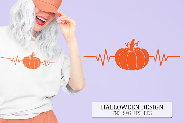 Halloween Heartbeat SVG | Pumpkin design for holidays SVG Pfiffen's World 
