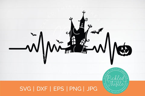 Halloween Heartbeat SVG SVG Pickled Thistle Creative 