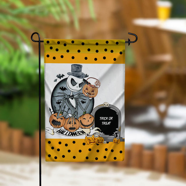Halloween Horror Character Jack Skeleton Garden Flag - 12x18 Garden Flag Design Downloads PNG Files Sublimation CaldwellArt 