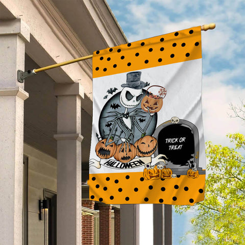 Halloween Horror Character Jack Skeleton Garden Flag - 12x18 Garden Flag Design Downloads PNG Files Sublimation CaldwellArt 