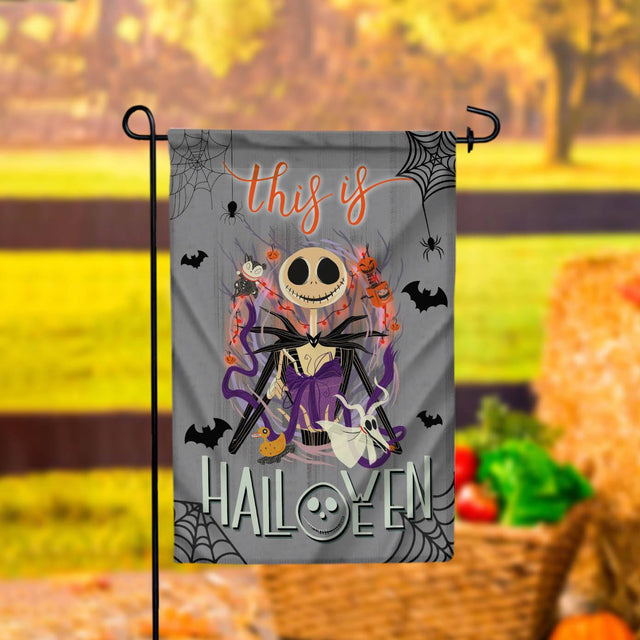 Halloween Horror Character Jack Skellington Garden Flag - 12x18 Garden Flag Design Sublimation CaldwellArt 