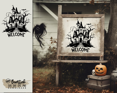 Halloween house Welcome, SVG file SVG Boertiek 