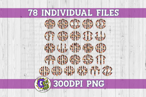 Halloween Jack O Lantern Scalloped Monogram Set PNG for Sublimation Sublimation Greedy Stitches 