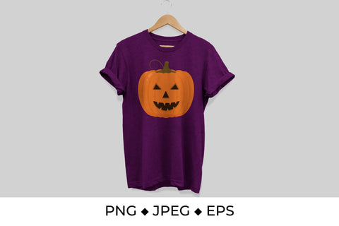 Halloween Jack o Lantern. Smiling pumpkin face Sublimation LaBelezoka 
