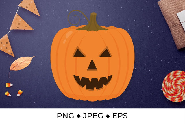 Halloween Jack o Lantern. Smiling pumpkin face Sublimation LaBelezoka 