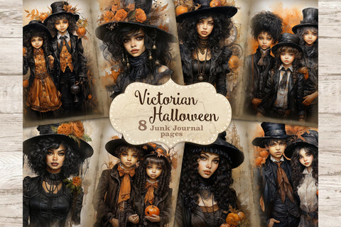 Halloween Journaling Pages | Victorian Scrapbook SVG GlamArtZhanna 