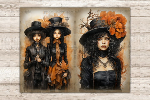 Halloween Journaling Pages | Victorian Scrapbook SVG GlamArtZhanna 