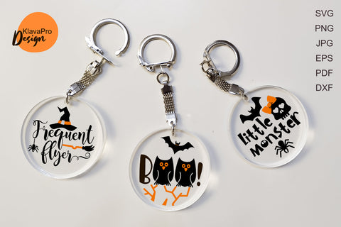 Halloween Keychain Bundle SVG. Acrylic Keychain SVG. SVG Klava P 