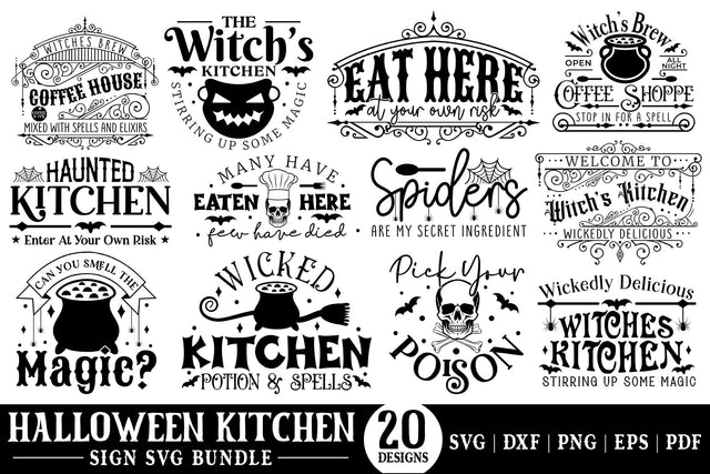 Halloween Kitchen Sign SVG Bundle SVG CraftLabSVG 
