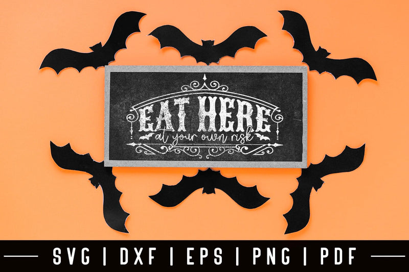 Halloween Kitchen Sign SVG - Eat Here SVG CraftLabSVG 