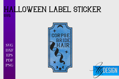 Halloween Labels Sublimation | Potion Labels | Vintage Bottle Labels Sublimation Fly Design 