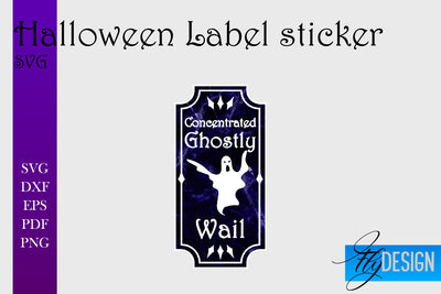 Halloween Labels Sublimation | Potion Labels | Vintage Bottle Labels Sublimation Fly Design 