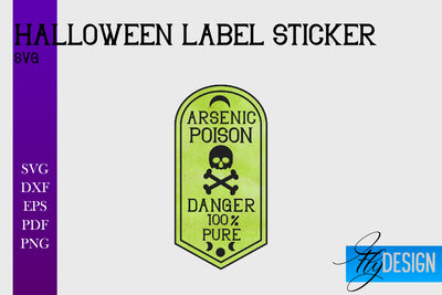 Halloween Labels Sublimation | Potion Labels | Vintage Bottle Labels Sublimation Fly Design 