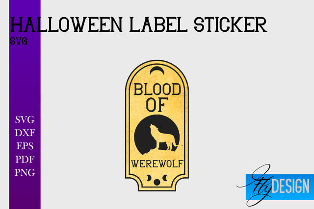 Halloween Labels Sublimation | Potion Labels | Vintage Bottle Labels Sublimation Fly Design 