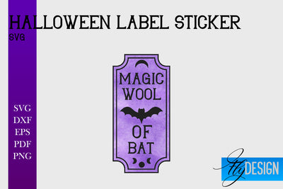 Halloween Labels Sublimation | Potion Labels | Vintage Bottle Labels Sublimation Fly Design 