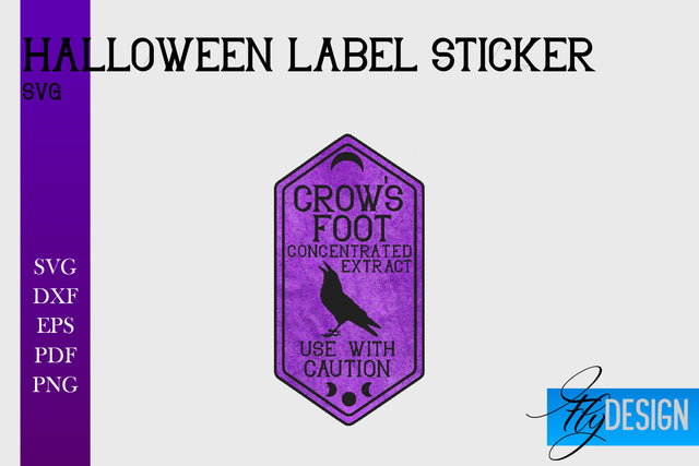 Halloween Labels Sublimation | Potion Labels | Vintage Bottle Labels Sublimation Fly Design 