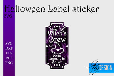 Halloween Labels Sublimation | Potion Labels | Vintage Bottle Labels Sublimation Fly Design 