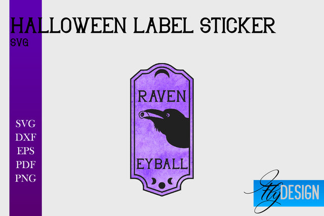 Halloween Labels Sublimation | Potion Labels | Vintage Bottle Labels Sublimation Fly Design 