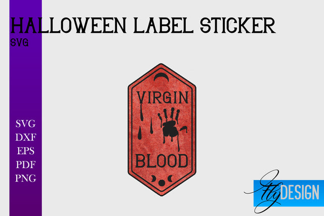 Halloween Labels Sublimation | Potion Labels | Vintage Bottle Labels Sublimation Fly Design 