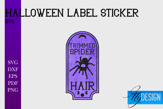 Halloween Labels Sublimation | Potion Labels | Vintage Bottle Labels Sublimation Fly Design 