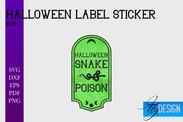 Halloween Labels Sublimation | Potion Labels | Vintage Bottle Labels Sublimation Fly Design 