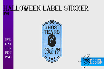 Halloween Labels Sublimation | Potion Labels | Vintage Bottle Labels Sublimation Fly Design 