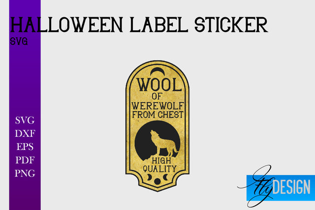 Halloween Labels Sublimation | Potion Labels | Vintage Bottle Labels Sublimation Fly Design 
