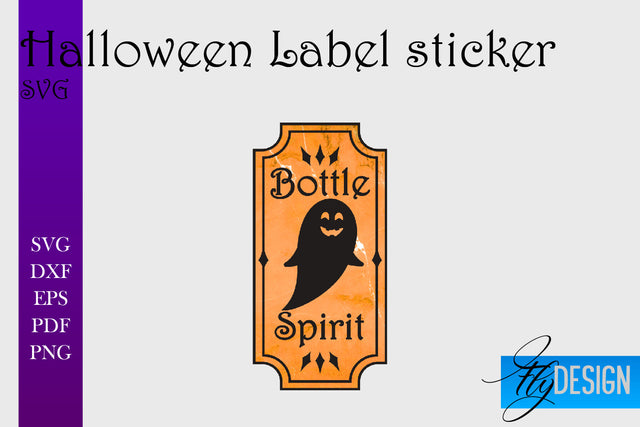 Halloween Labels Sublimation | Potion Labels | Vintage Bottle Labels Sublimation Fly Design 