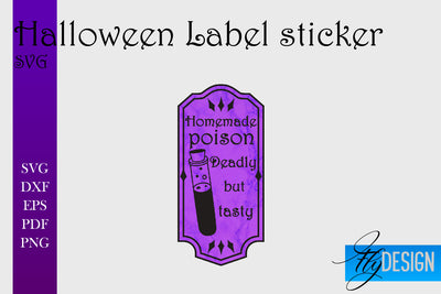 Halloween Labels Sublimation | Potion Labels | Vintage Bottle Labels Sublimation Fly Design 