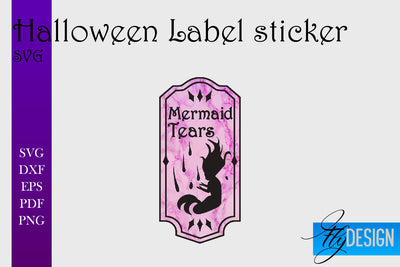 Halloween Labels Sublimation | Potion Labels | Vintage Bottle Labels Sublimation Fly Design 