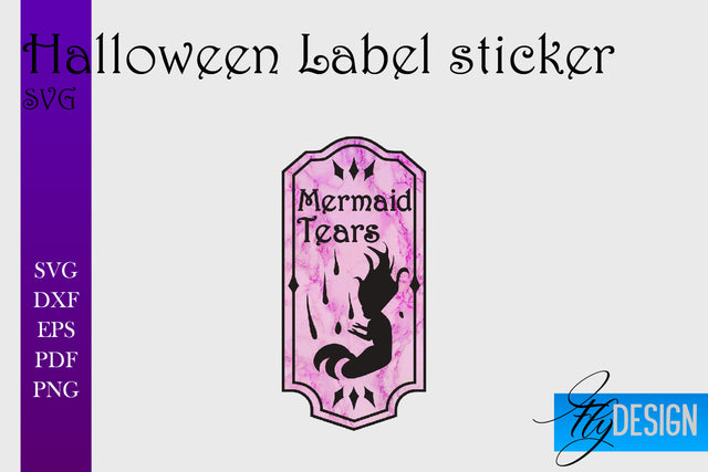 Halloween Labels Sublimation | Potion Labels | Vintage Bottle Labels Sublimation Fly Design 