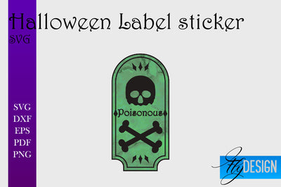 Halloween Labels Sublimation | Potion Labels | Vintage Bottle Labels Sublimation Fly Design 