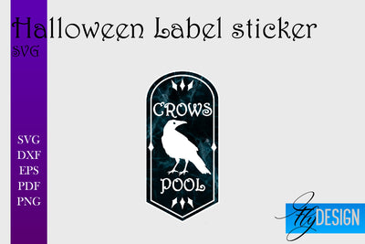 Halloween Labels Sublimation | Potion Labels | Vintage Bottle Labels Sublimation Fly Design 