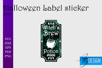 Halloween Labels Sublimation | Potion Labels | Vintage Bottle Labels Sublimation Fly Design 