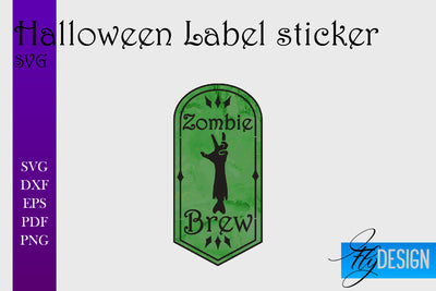 Halloween Labels Sublimation | Potion Labels | Vintage Bottle Labels Sublimation Fly Design 
