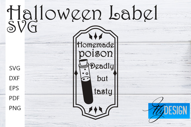 Halloween Labels SVG | Potion Labels | Vintage Bottle Labels | Halloween Apothecary Labels SVG Fly Design 