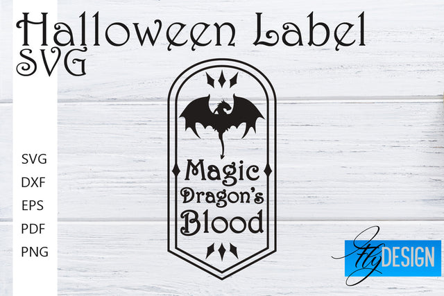 Halloween Labels SVG | Potion Labels | Vintage Bottle Labels | Halloween Apothecary Labels SVG Fly Design 