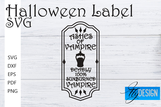 Halloween Labels SVG | Potion Labels | Vintage Bottle Labels | Halloween Apothecary Labels SVG Fly Design 