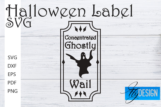 Halloween Labels SVG | Potion Labels | Vintage Bottle Labels | Halloween Apothecary Labels SVG Fly Design 