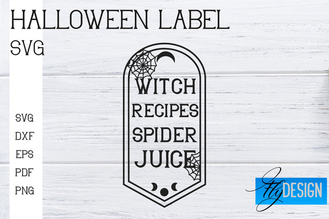 Halloween Labels SVG | Potion Labels | Vintage Bottle Labels | Halloween Apothecary Labels SVG Fly Design 