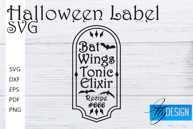 Halloween Labels SVG | Potion Labels | Vintage Bottle Labels | Halloween Apothecary Labels SVG Fly Design 