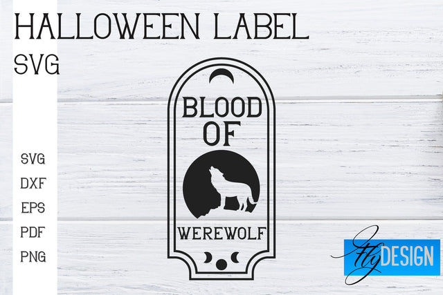Halloween Labels SVG | Potion Labels | Vintage Bottle Labels | Halloween Apothecary Labels SVG Fly Design 