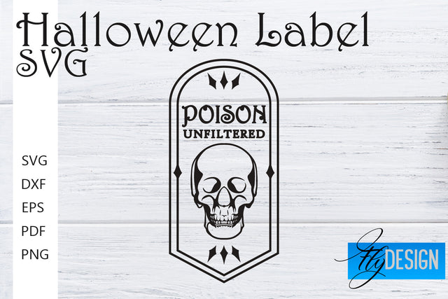 Halloween Labels SVG | Potion Labels | Vintage Bottle Labels | Halloween Apothecary Labels SVG Fly Design 