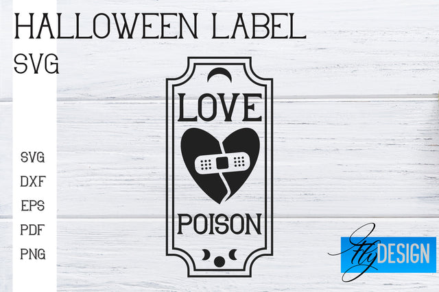 Halloween Labels SVG | Potion Labels | Vintage Bottle Labels | Halloween Apothecary Labels SVG Fly Design 