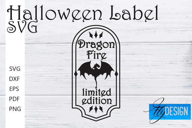 Halloween Labels SVG | Potion Labels | Vintage Bottle Labels | Halloween Apothecary Labels SVG Fly Design 