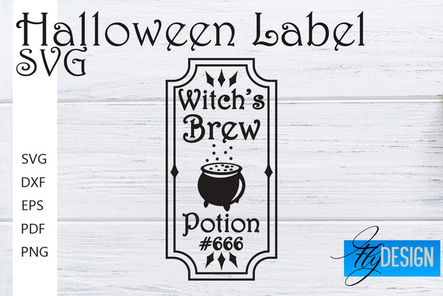 Halloween Labels SVG | Potion Labels | Vintage Bottle Labels | Halloween Apothecary Labels SVG Fly Design 