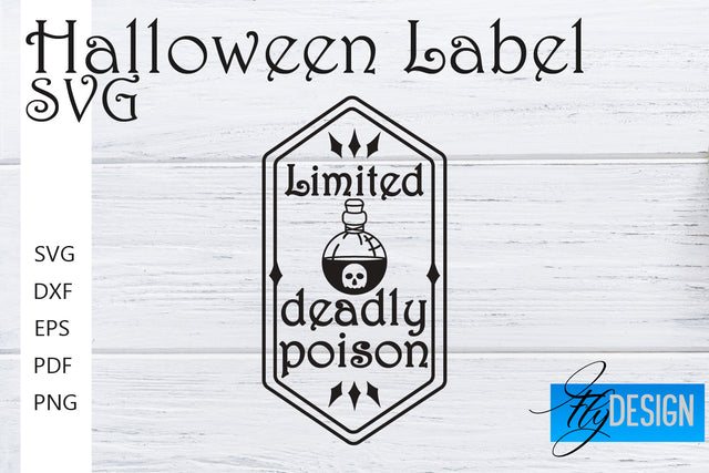 Halloween Labels SVG | Potion Labels | Vintage Bottle Labels | Halloween Apothecary Labels SVG Fly Design 