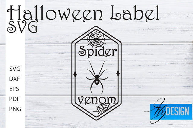 Halloween Labels SVG | Potion Labels | Vintage Bottle Labels | Halloween Apothecary Labels SVG Fly Design 