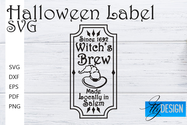 Halloween Labels SVG | Potion Labels | Vintage Bottle Labels | Halloween Apothecary Labels SVG Fly Design 
