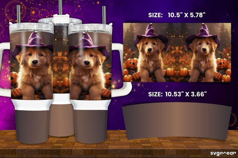 Halloween Labrador Retriever Wrap Bundle | Tumbler | Mug | Pen Sublimation SvgOcean 